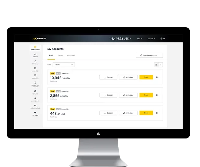 Exness Account Types MAC