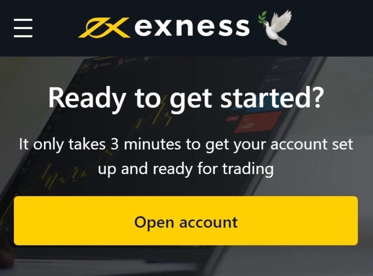 Get Start trading with Exness